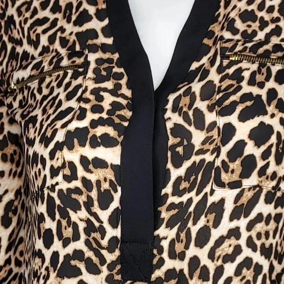 MNK Womens Leopord Print Blouse 100% Polyester Small - Picture 2 of 13